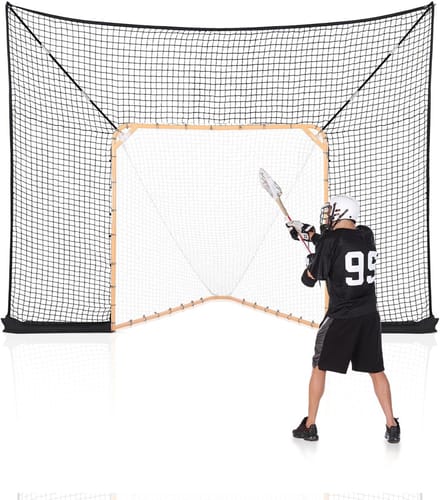 Unyqoos® Lacrosse en Hockey Doelnet met Terugloopblokkering en Draagtas