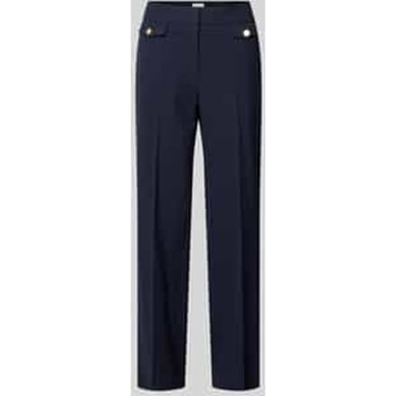 straight fit linnenbroek met viscose model 'Alara'