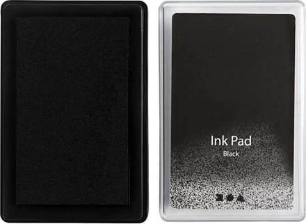 Stempelinkt, zwart, H: 2 cm, afm 9x6 cm, 1 stuk