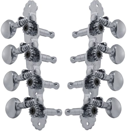 Grover 304C Sta-Tite Mandolin Machine Heads, Chrome mandoline stemmechanieken
