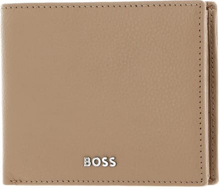 HUGO BOSS Leren Portemonnee Classic Grained Wallet Camel Lichtbruin