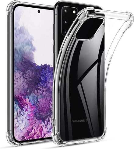 Shockproof Hoesje Geschikt voor: Samsung Galaxy S20 Plus - Anti -Shock Silicone - Transparant