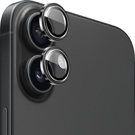 iPhone 16 / 16 Plus Camera Lens Screen Protector Zwart - Screenprotector - Camera Protector iPhone 16