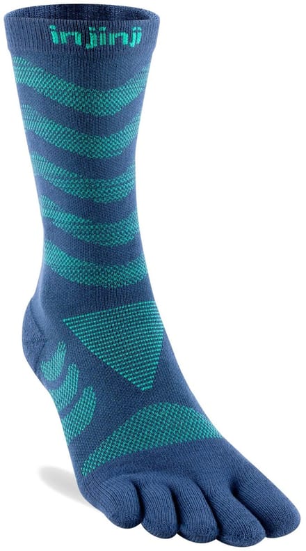 Injinji Women's Ultra Run Crew - Diep blauw/Groen - 40-45