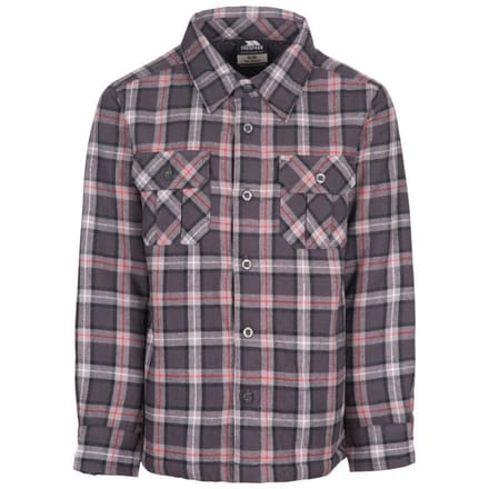 Trespass Kinderen/Kinderen Gemiddelde Lange Mouwen Gingham Shirt (Donkergrijs ruitje)