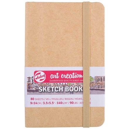 Schetsboek Talens Art Creation 80 witte vellen 140gr 90x140mm kraft
