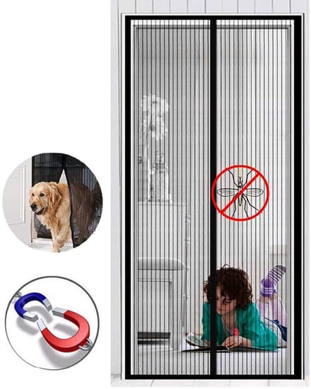 Dailygoods- Deurnetscherm Intrekbaar - Heavy-duty Gaas - Handsfree