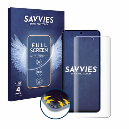 Savvies - Screenprotector voor Google Pixel 8 Pro - Folie Beschermfolie transparant volledig dekking 4 Stuks
