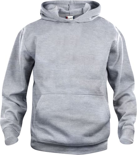 Clique Basic hoody jr Grijs Melange maat 110/120