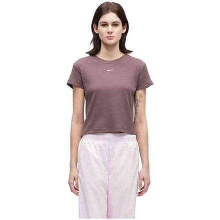 Nike Rib Tight Sportshirt dames Bordeaux S/36