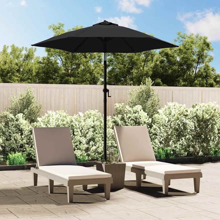 vidaXL - Parasol - 200x224 - cm - aluminium - zwart