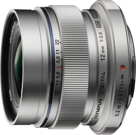 Olympus Groothoekobjectief -Olympus M.Zuiko Digital ED 12mm f/2 - Zilver