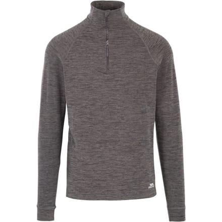 Trespass Heren Harold Half Zip Fleece Top (Zwarte mergel)
