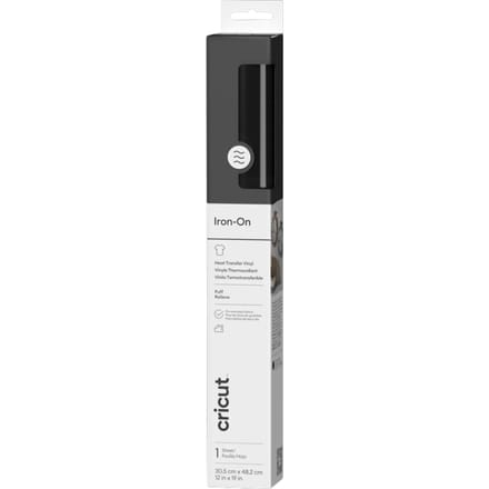 Cricut™ Puff Iron-On Zwart – 30,5 x 48,3 cm