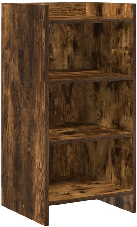 vidaXL - Dressoir - Gerookt - eiken - 40 - x - 36 - x - 80 - cm - Bewerkt - hout