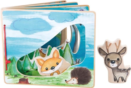Small Foot - Wooden Picture Book Forest with 2 Pla
