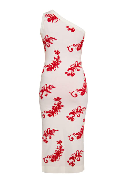 IZIA Jurk Dames Wol Wit Rood