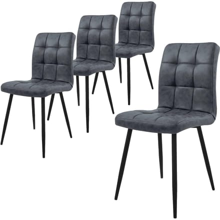 Set van 4 eetkamerstoelen Quinn kunstleer | ML-Design