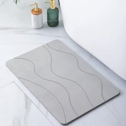 Diatomite Badmat 60 x 40 cm - Sneldrogend, Antislip en Antibacterieel Kiezelsteenmat