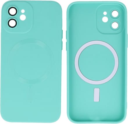 MagSafe Hoesje - Backcover met Camera Beschermer voor de iPhone 11 - Turquoise