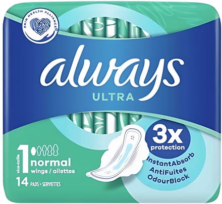 Always Ultra - Maandverband - 1 Normal With Wings - Instant Absorb - 14st
