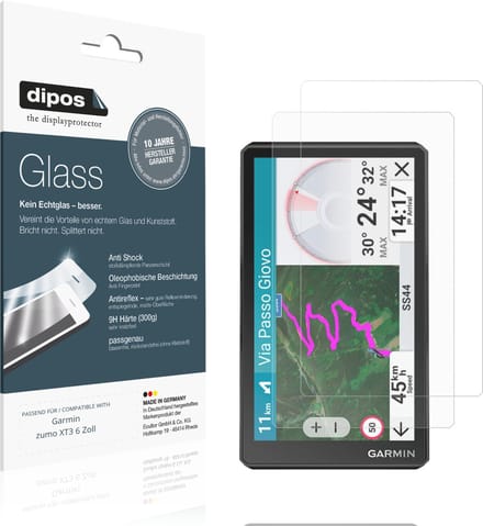 dipos – 2x Matte Pantserfolie geschikt voor Garmin zumo XT3 6 Zoll | 9H Screenprotector
