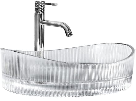 Rea Harper Opzetwastafel Transparant 50X37X14CM