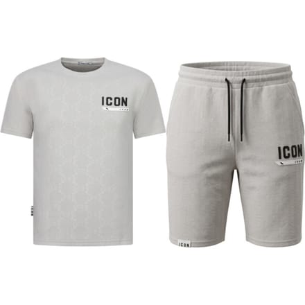 Zomerset Heren ICON - Oversized T shirt en Short Heren - Twinset - 2096 - Grijs