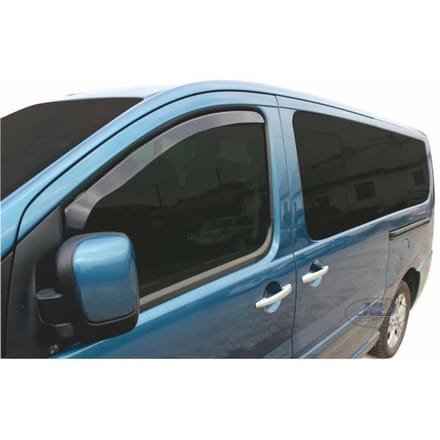 Déflecteurs d'air - J&J AUTOMOTIVE - Fiat Jumpy 2007-2016 - Fumé - Acrylique renforcé - Installation facile