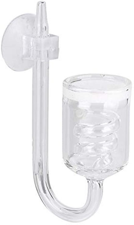 Dailygoods- CO2 Atomizer - Transparante Glas CO2 Verstuiver - Aquarium Diffuser - Antislip Zuignap - Schokbestendig - 43g Gewicht