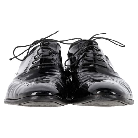 Salvatore Ferragamo Veterschoenen in Zwart Patentleer