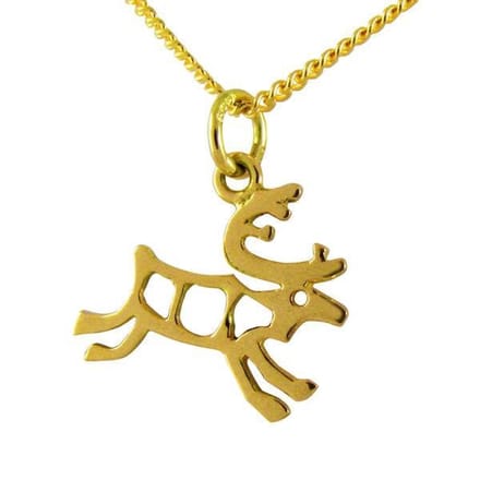 AuBor ®. Hanger. Goud. Het rendier.