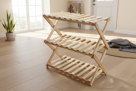 Opvouwbaar houten Plantenrek – 3 lagen
