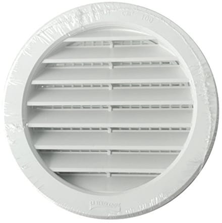 Rond Ventilatierooster van Kunststof 150mm - Wit, voor Inbouw
