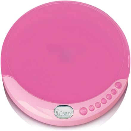 QORA® CD Speler - Draagbare CD Speler - Portable CD Speler - Roze - 15cm x 14cm x 3cm