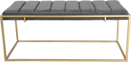 Clayre & Eef Poef 110x50x46 cm Grijs Hout
