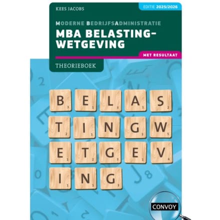 Mba Belastingwetgeving Met Resultaat / 2025/2026 / Theorieboek - C.J.M. Jacobs