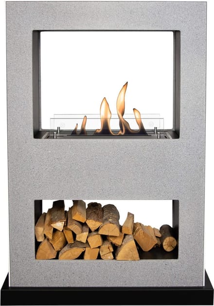 Xaralyn Bio-ethanol haard - Lasize BB - betonlook - 3 KW verwarming - sfeerhaard - doorkijkhaard - room divider