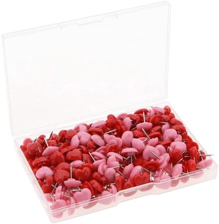 Allecto - Hart Push Pins - Decoratieve Duim Tacks - Rood en Roze
