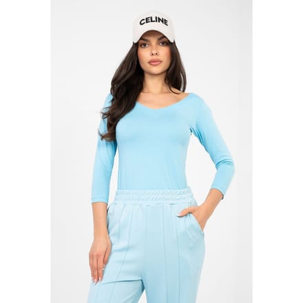 Serena V Essence Top - Hellblau / S/M