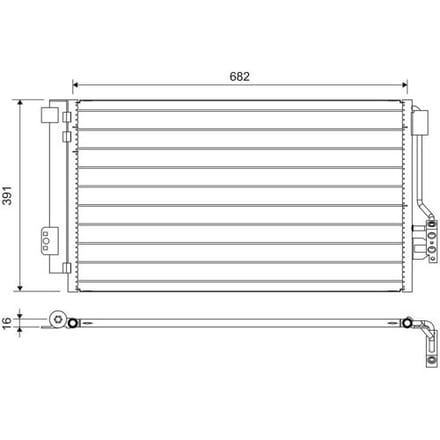 Condensator, airconditioning VALEO 817842