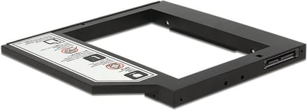 Premium 2,5'' SATA HDD/SSD naar 5,25'' Ultra Slim SATA drive (9,5mm) caddy / zwart