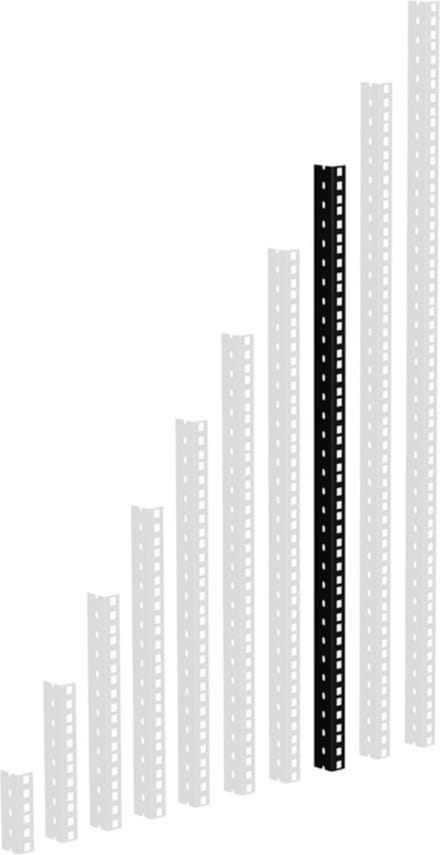 Adam Hall 61535 B 16 Heavy Duty Rack Strip zwart 16U