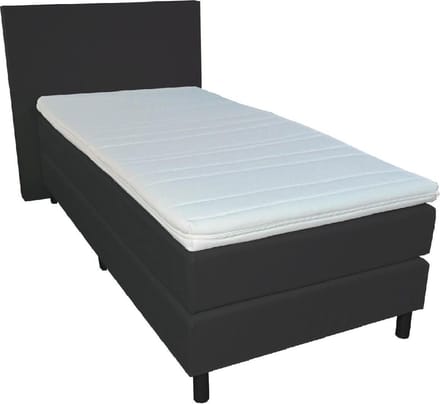 Slaaploods.nl Anda - Boxspring inclusief matras - 80x220 cm - Kunstleer - Zwart