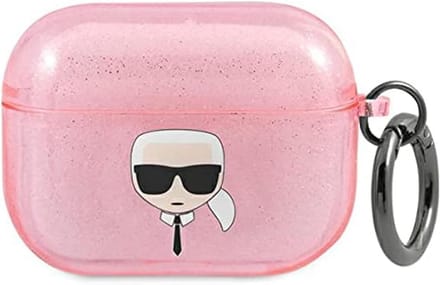 Luxe Glitter Case voor AirPods Pro met Iconisch Hoofdontwerp