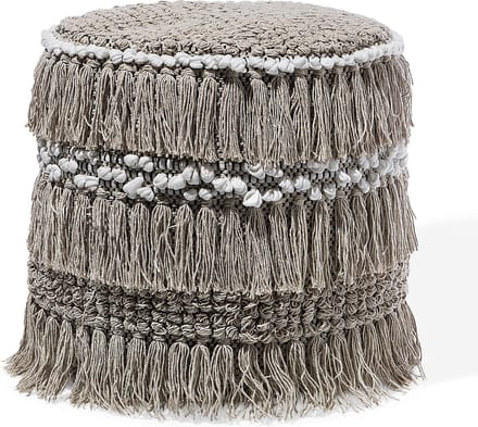 NOIDA - Poef - Beige - 44 cm - Katoen