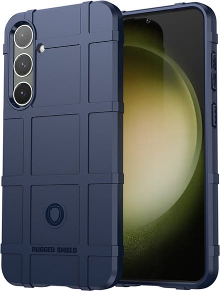 MobyDefend Hoesje - Geschikt voor Samsung Galaxy S24 Plus (S24+) - Rugged Shield TPU Backcover - Blauw