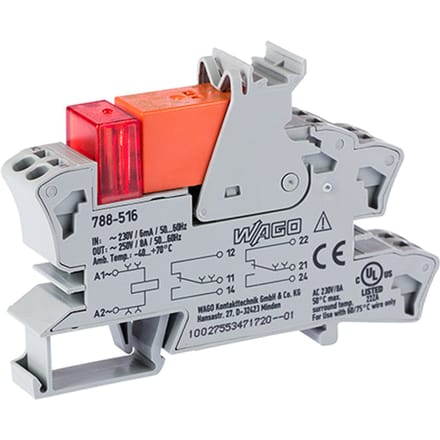 WAGO 230V AC Dubbele Omschakeling Relaismodule - 788-516