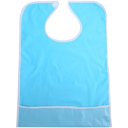 Waterdichte Volwassen Oudere Eetmoment Eet Slab Kleding Kledingbeschermer Eethulp Lichtblauw blue