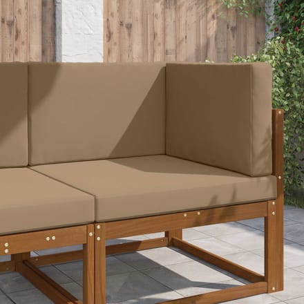 vidaXL - Buitenbankkussen - Polyester - Taupe - 80 - x - 80 - cm